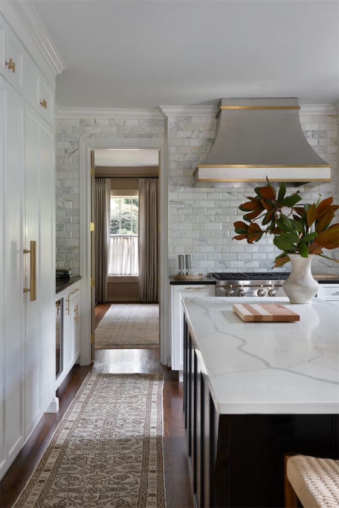 Mehraban Rugs vintage Persian Malayer runner in kitchen. (Photo by Trevor Parker)
