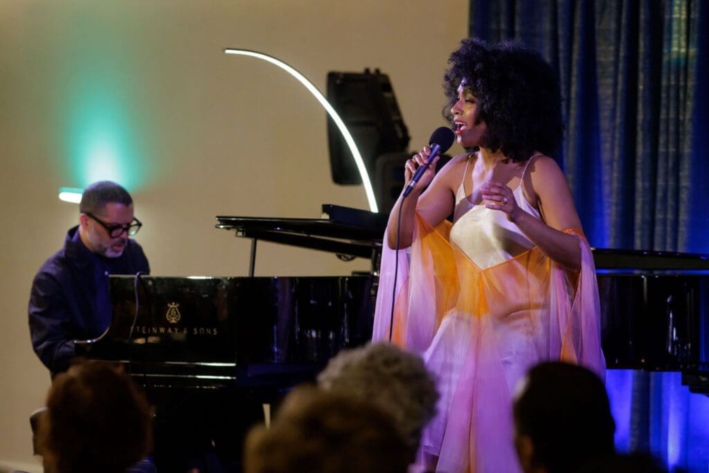 Jason Moran and Alicia Hall Moran perform at DACAMERA's Music Salons and Jazz Supper Club evening (Photo by Katy Anderson)