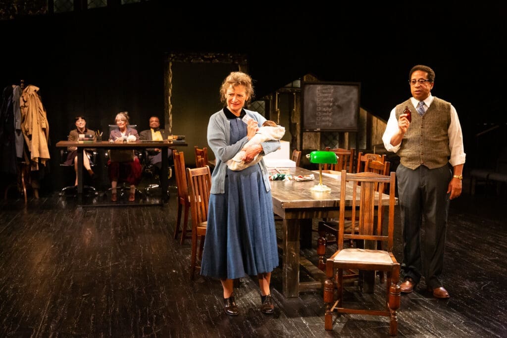 The play first workshopped at the Alley All New Festival. Elizabeth Bunch, Shawn Sides, Shawn Hamilton, Sally Wingert, and David Rainey in the workshop production.  (Photo by Lynn Lane)