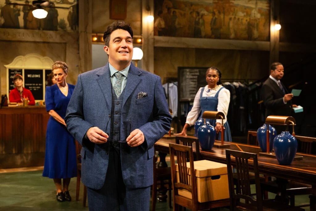 Christopher Salazar and the cast of Alley Theatre’s production of Thornton Wilder’s The Emporium. 
 (Photo by Lynn Lane)