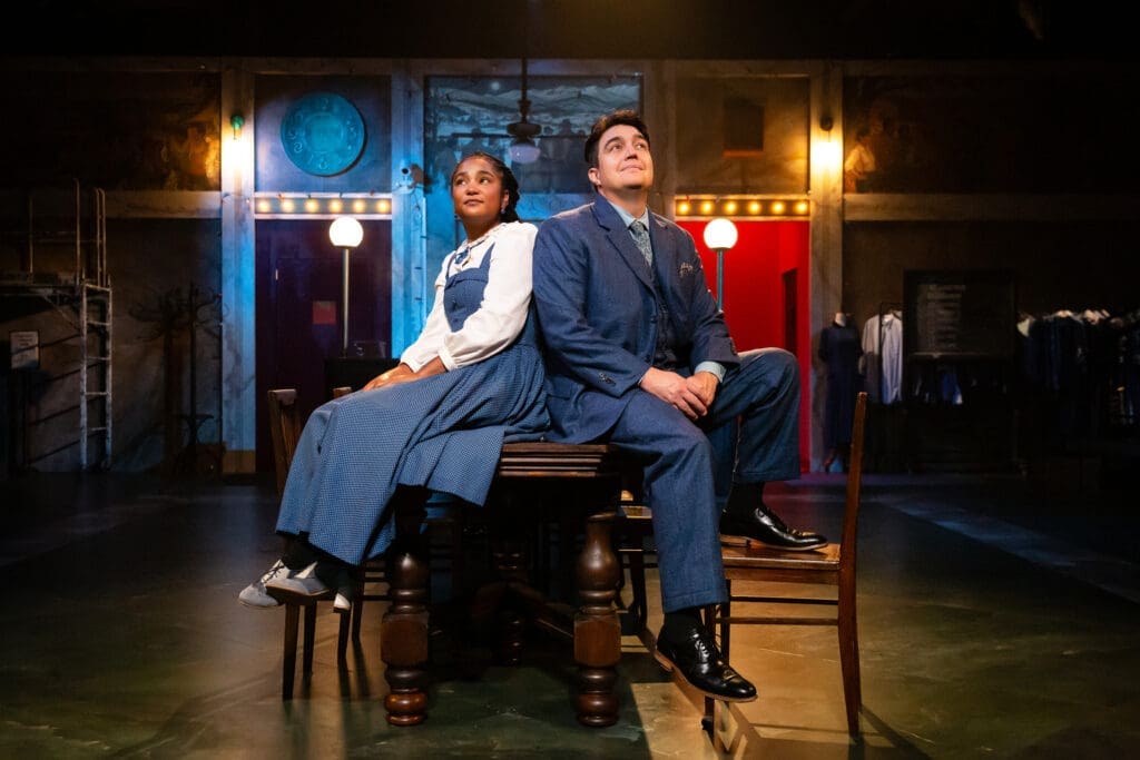 Raven Justine Troup and Christopher Salazar in Alley Theatre’s world premiere production of Thornton Wilder’s The Emporium. (Photo by Lynn Lane)