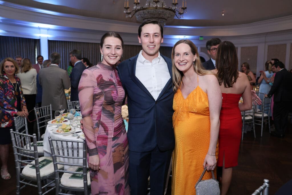 Annie Bernica, Will Looney,, Caroline Fertitta at The Broach Foundation dinner.
