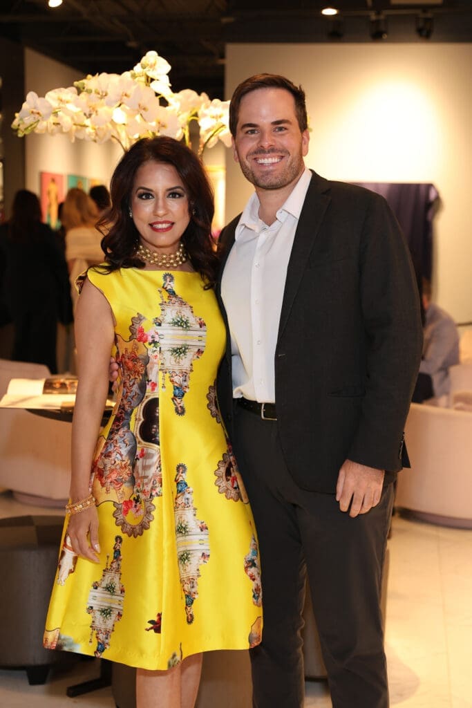 Dr. Ayesha Rashid, Remington Bruce at Rashid's portrait unveiling at Gittings. (Photo by Priscilla Dickson)