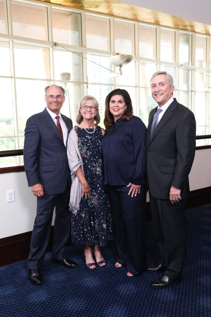 Chairs Rob & Pam Doty, underwriting chairs Lesha & Tom Elsenbrook at The Hobby Center's 'A Night at the Founders Club' (Photo by Quy Tran)