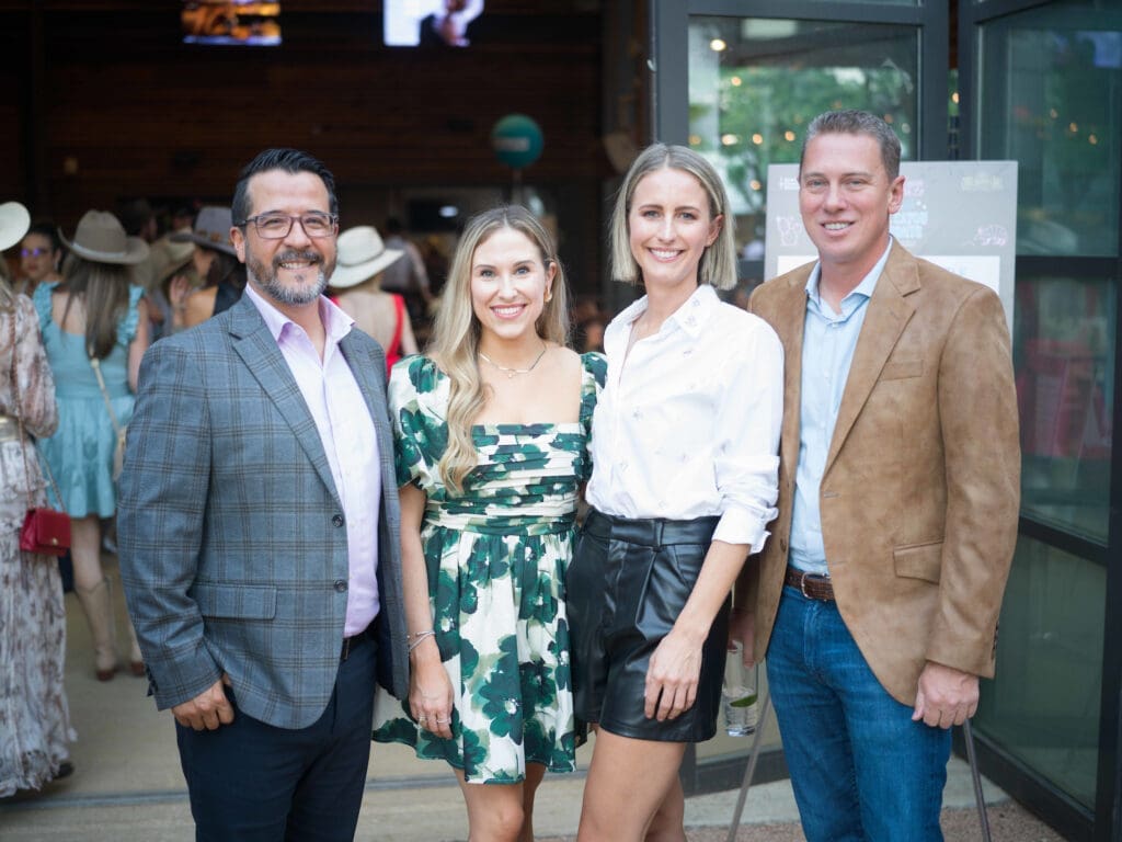 David Gutierrez, Lauren Hill, Tasia Day, Rob Stevens at the Cattle Baron's Ball kick-off held at The Rustic Downtown. (Photo by Daniel Ortiz)
