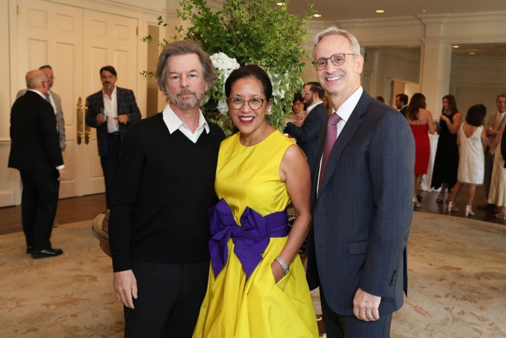 David Spade, Dr. Gildy Babiera, Dr. Fred Lang at The Broach Foundation dinner.