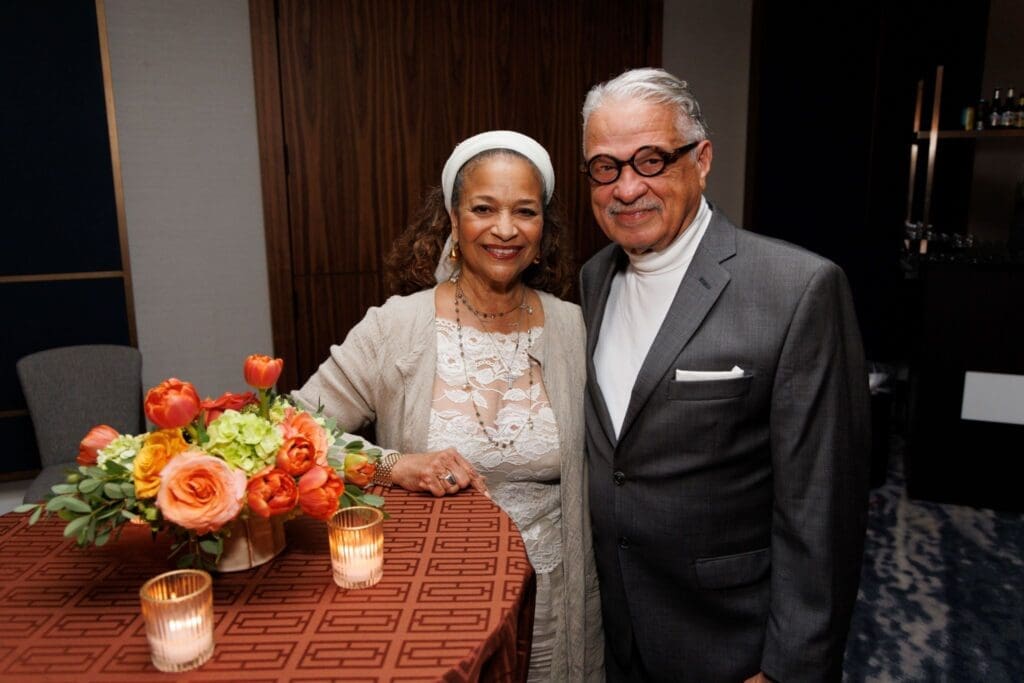 Debbie Allen, Andy Moran at DACAMERA's Music Salons and Jazz Supper Club evening (Photo by Katy Anderson)