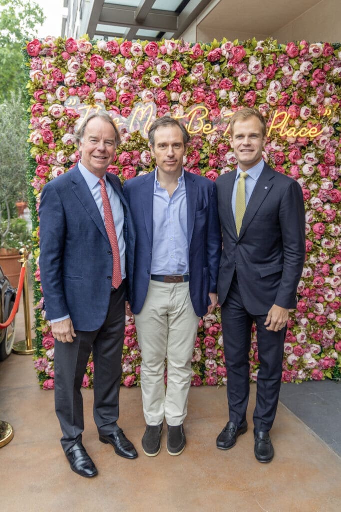 Denis Boulle, Giorgio Bulgari, Nick Boulle at the de Boulle Diamond & Jewelry lunch at Bari (Photo by Jordan Geibel)
