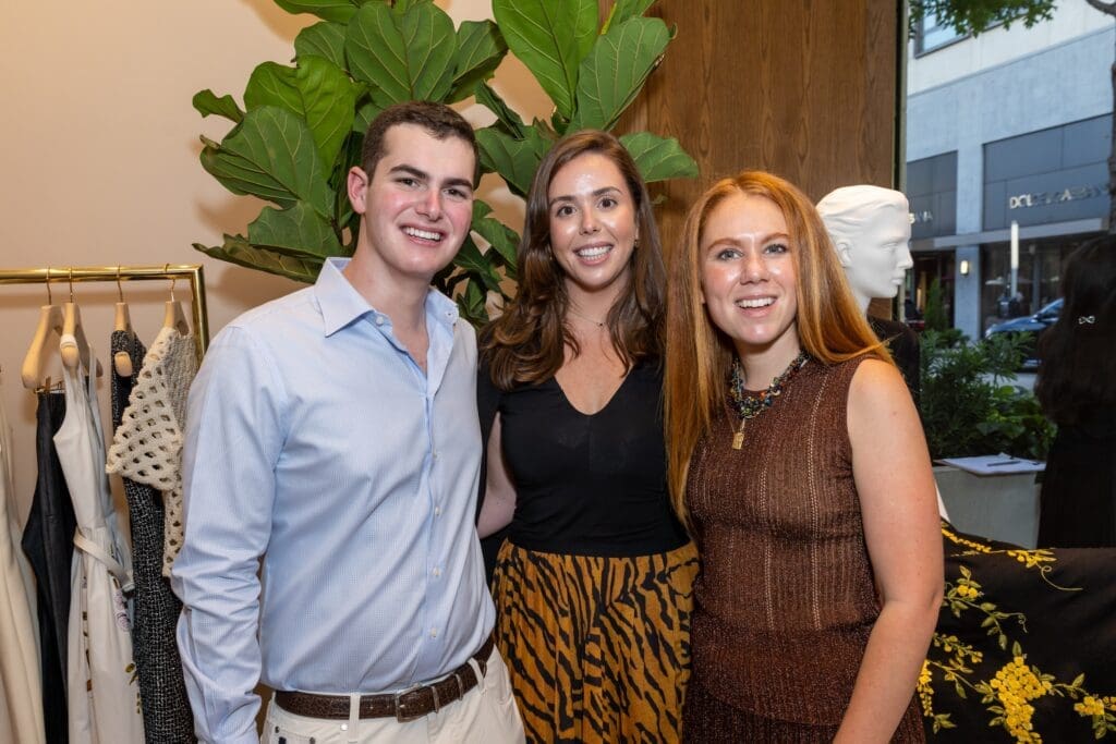 Fayez Sarofim, Gillian Sarofim, Louisa Sarofim at the Adam Lippes store opening in River Oaks District. (Photo by Emily Jaschke)