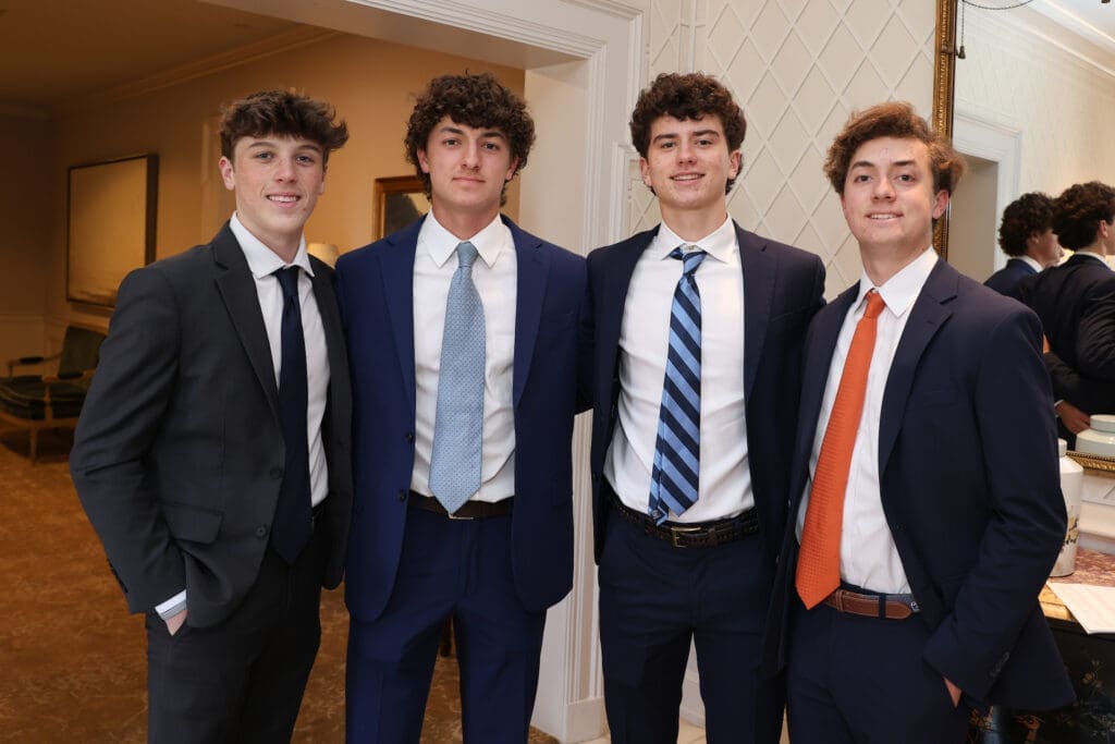 Harrison Broach, James Mittelholzer, Austin Graf, Charlie Graf at The Broach Foundation dinner.