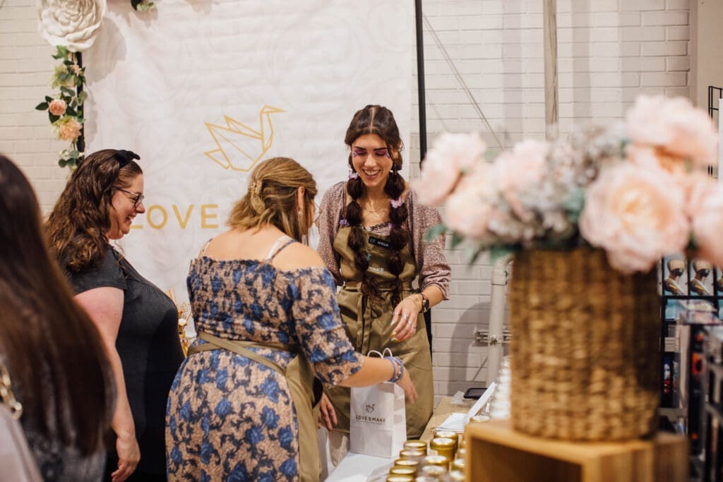 Customers shopping at a Markets for Makers event (Photo by Cole LoCurto)