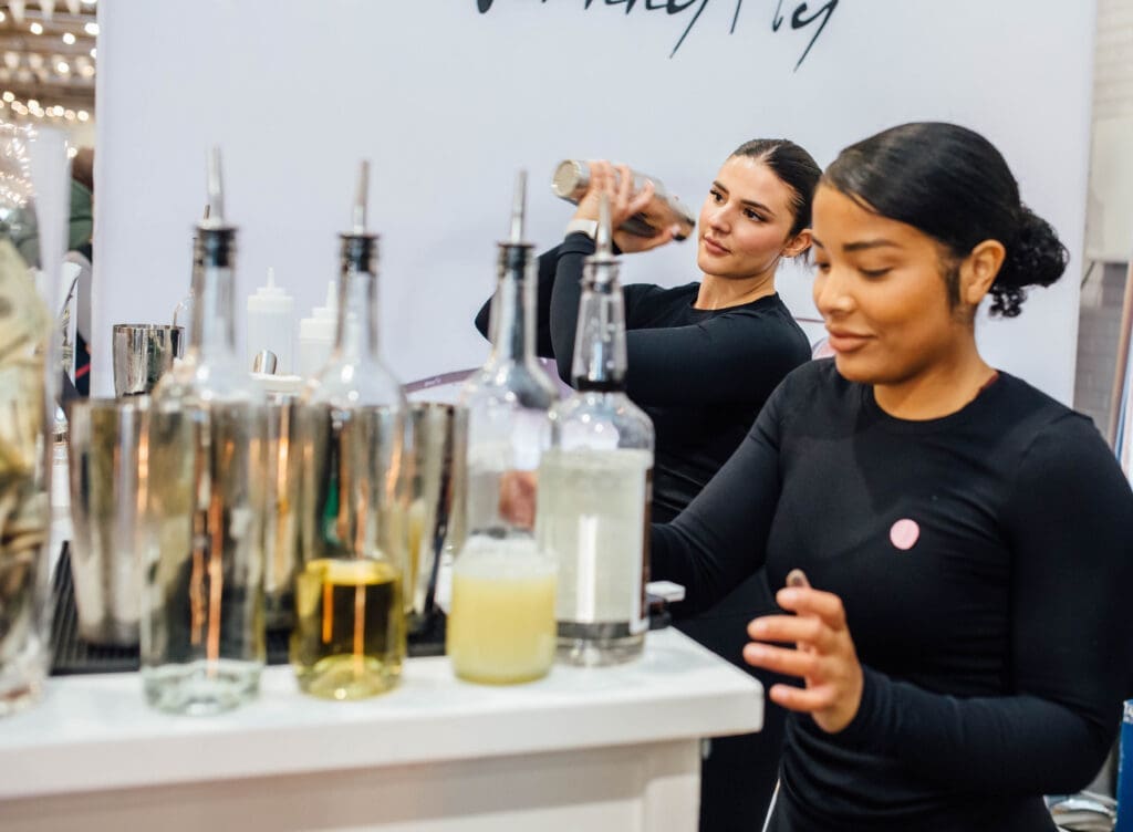Bartenders shake it up a Markets for Makers event (Photo by Cole LoCurto)