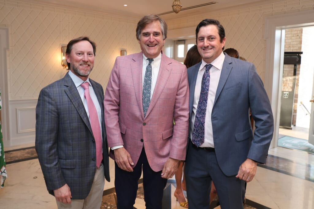 Jackson Wise, George Alcorn, Ryan Taaffe at The Broach Foundation dinner.