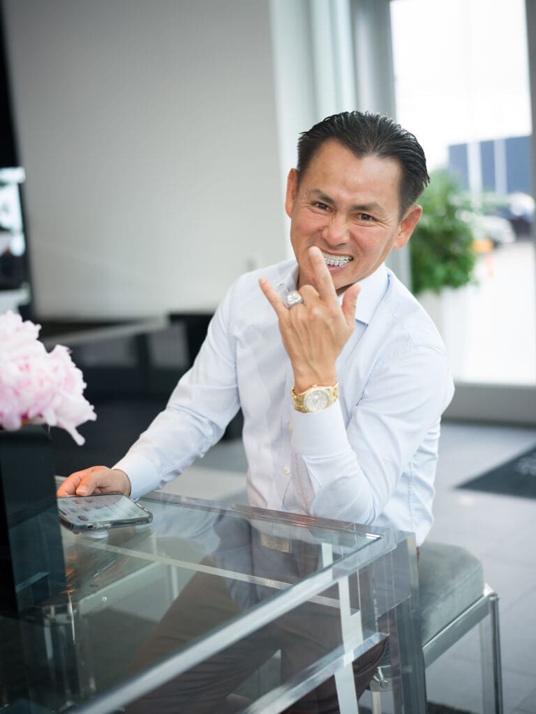 Johnny Dang at the grand opening of Central Houston Cadillac's new location near NRG Park (Photo by Daniel Ortiz)