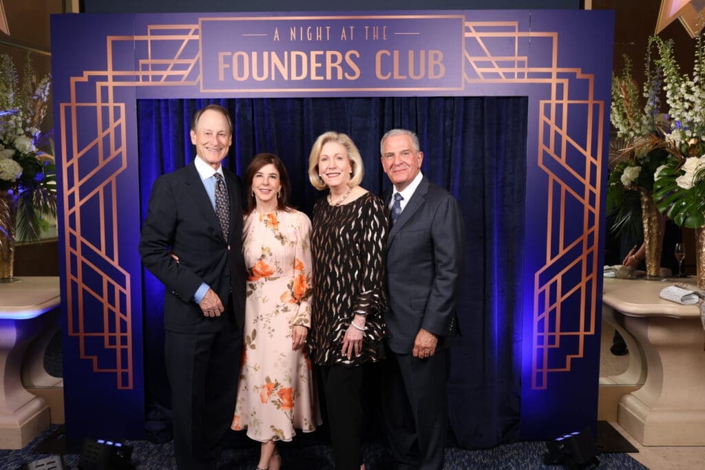 Michael & Barbara Gamson, Betty Tapick, Dr. Carl Schmulen  at The Hobby Center's 'A Night at the Founders Club' (Photo by Quy Tran)