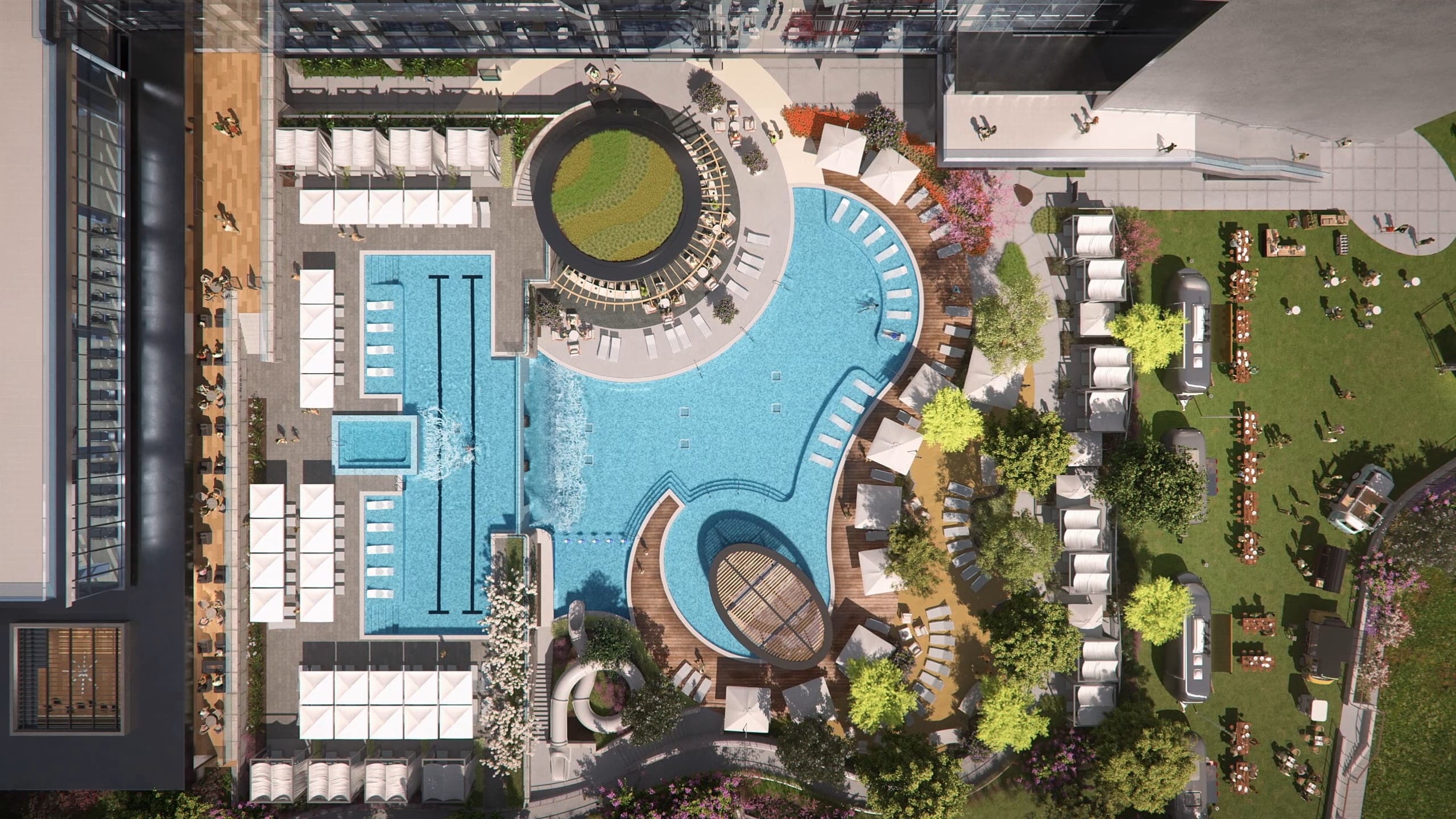 Pools – new Loews Arlington Hotel