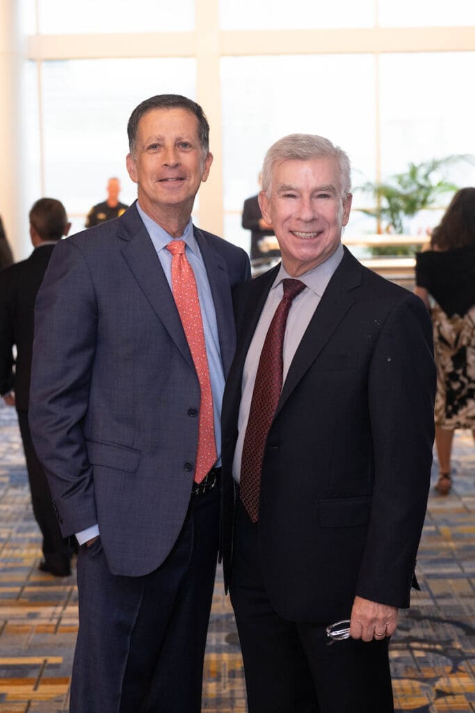 Barry Mandel & Dr. Scott Sawyer at Holocaust Museum Houston’s 2024 LBJ Moral Courage Award Dinner  (Photo by Wilson Parish)