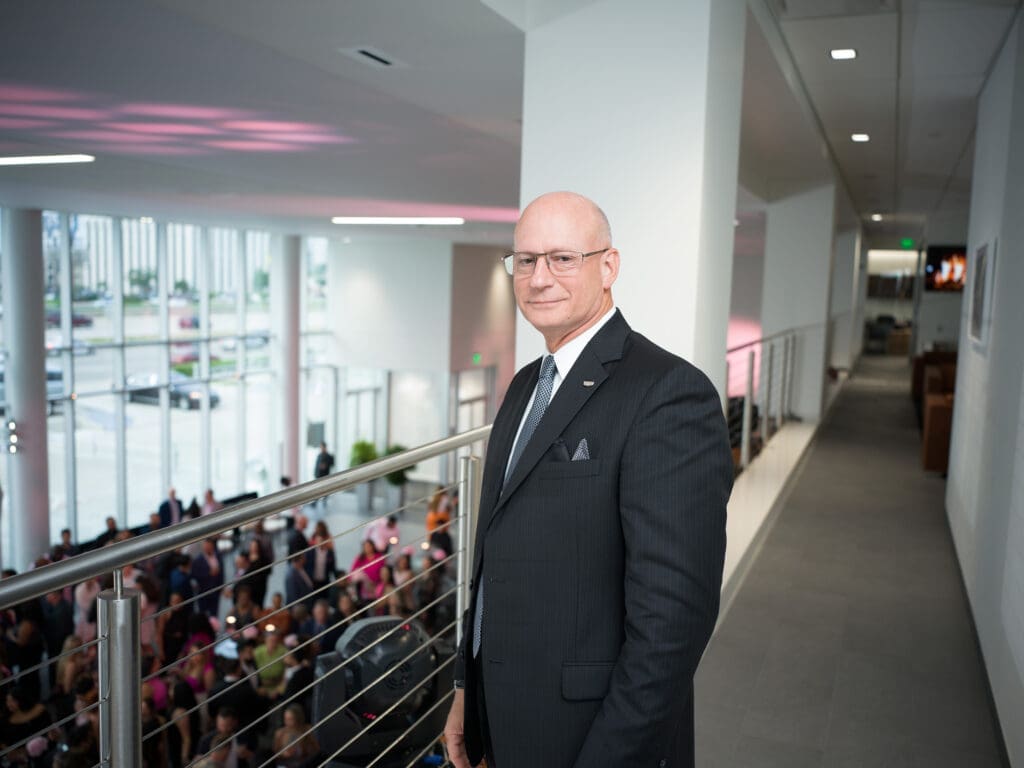 Cadillac regional director Robert Secrest  at the grand opening of Central Houston Cadillac's new location near NRG Park (Photo by Daniel Ortiz)