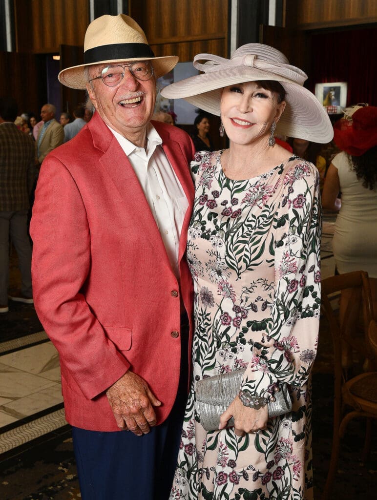 Shafik Rifaat & Shelby Hodge at Hats, Hearts & Horseshoes- A Kentucky Derby Affair benefitting Bos Place at The Post Oak Hotel (Dave Rossman photo)