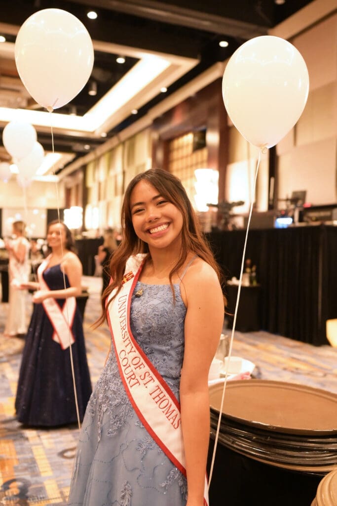 UST student Christel Vallagomesa at the University of St. Thomas gala (Photo by Gwen Juarez)