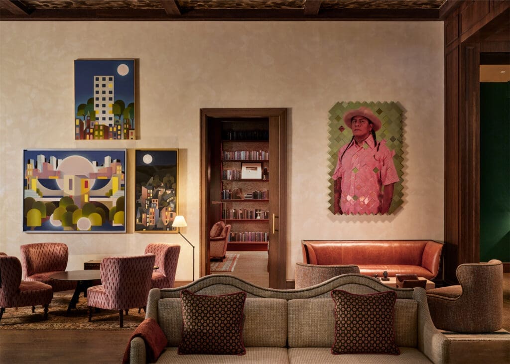 Bowie House owner Jo Ellard's private art collection can be found throughout the hotel. 