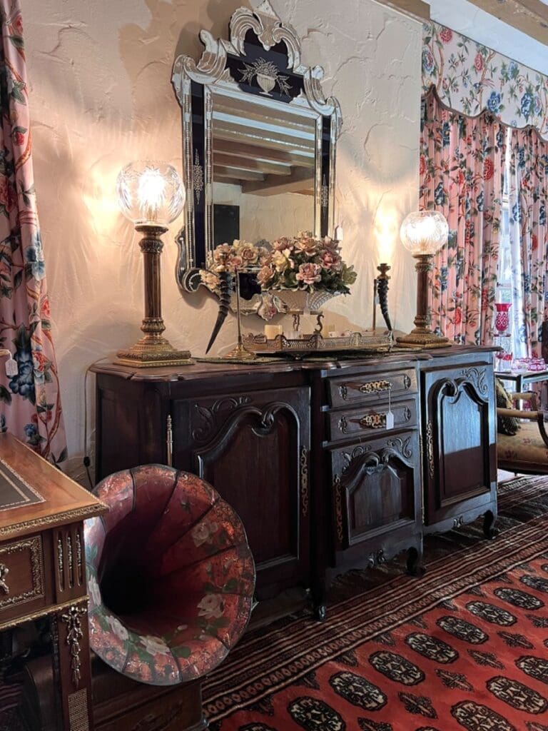 Timeless antiques abound throughout the Hoffman manor. (Photo by Dallas Estate Sellers)