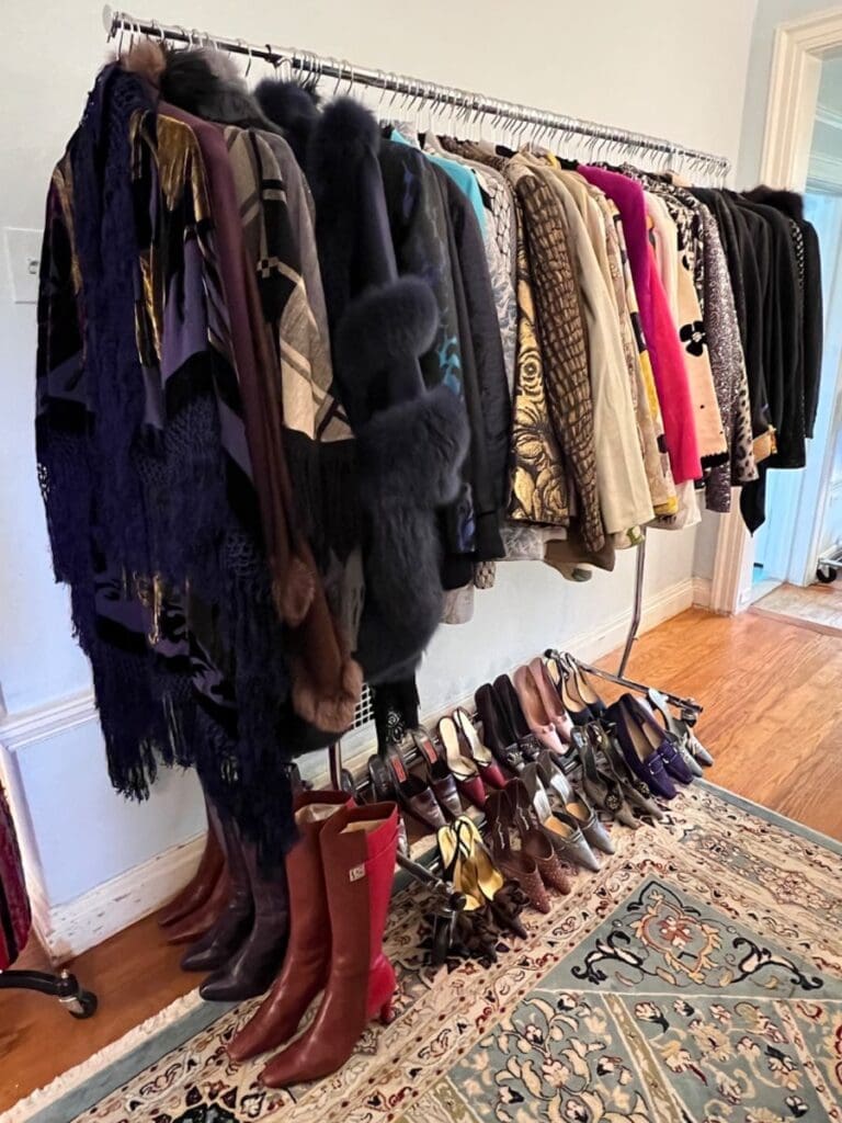 A row of furs. (Photo by Dallas Estate Sellers)
