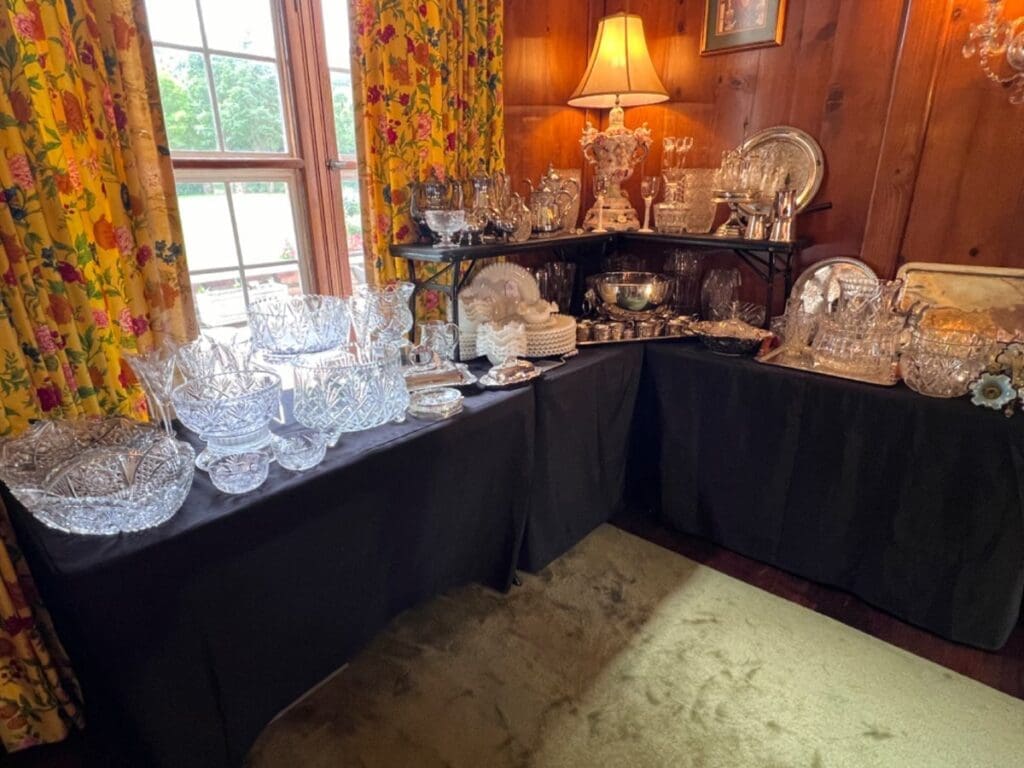 The home is filled with fine crystal, silver, and china. (Photo by Dallas Estate Sellers)