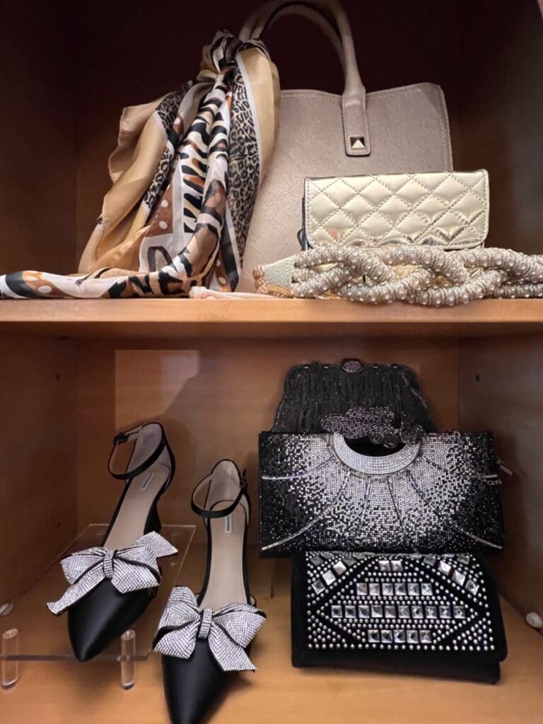 A thoughtfully arranged collection of women's designer fashion. (Photo by Dallas Estate Sellers)