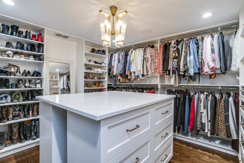 A generous walk-in closet.