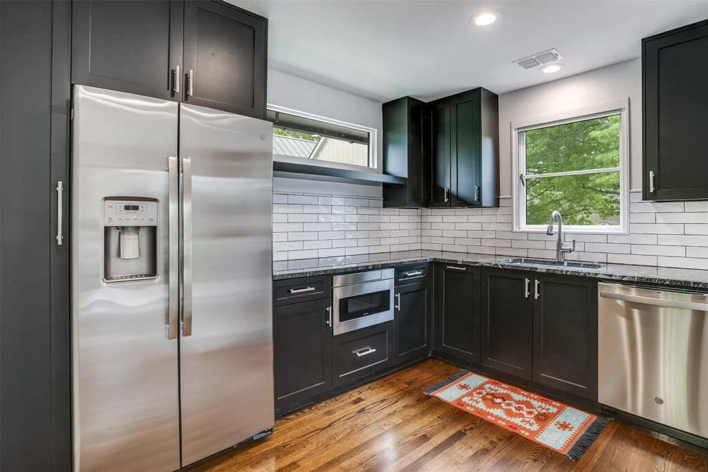 A second-story kitchen.