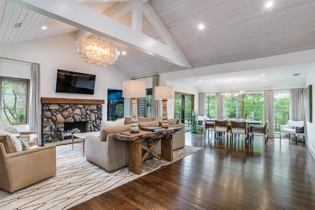 An updated open concept flows in the main living area. 