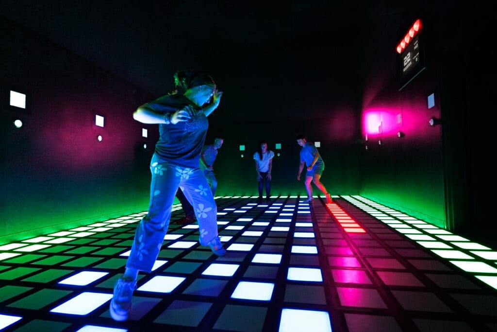 Test your strategy and agility with the Mega Grid at Activate.