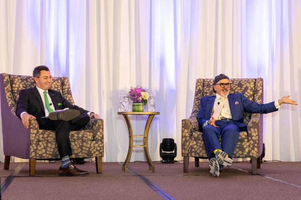 Andy Cerota, Emmy Award winning actor  Joe Pantoliano at the Menninger Clinic annual luncheon. (Photo by Emily Jaschke)