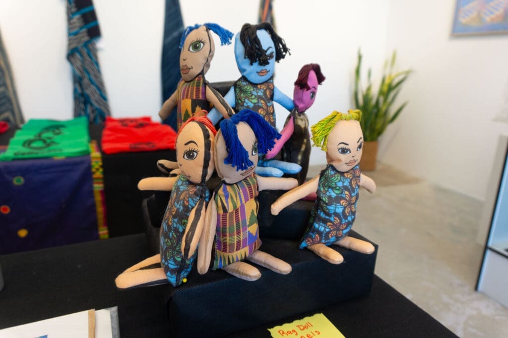 Make-your-own rag dolls Pieces for sale at The Community Artists' Collective Ashé Summer Market (Photo by Sofia Westerman) 