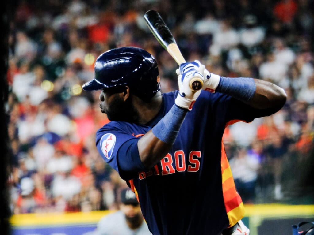 Yordan Alvarez is a large presence for these Houston Astros. (Photo by F. Carter Smith)