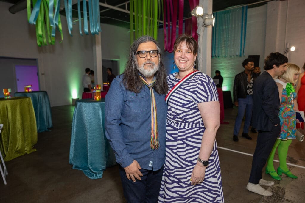 Carlos & Amber Pozo at the 2024 Glasstire Party and Auction (Photo by Jenny Antill)