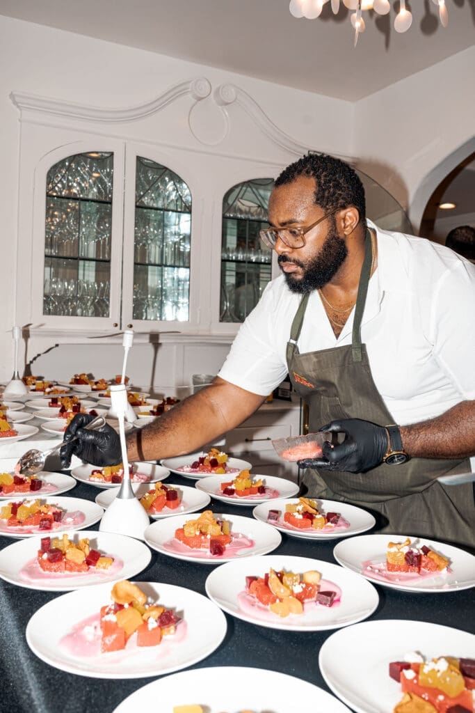 Chef Shannen Tune at the Juneteenth Jubilee dinner.