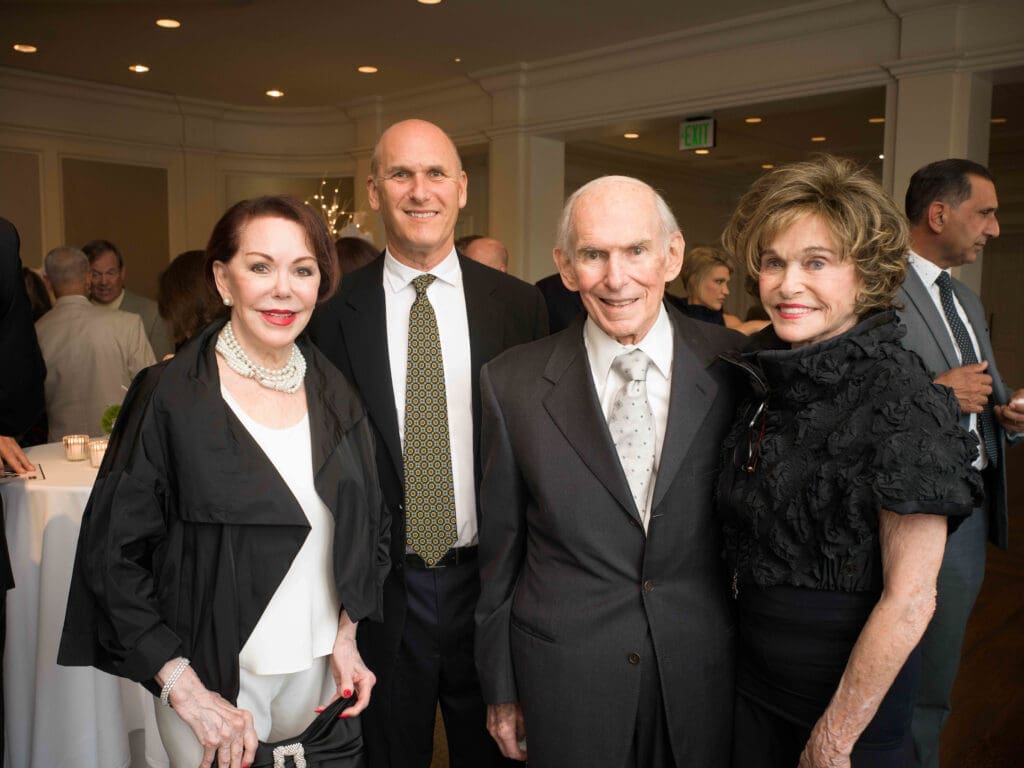Chris Case, Steven Finger, Alan Finger, Marlene Finger at the Houston Furniture Bank dinner  (Photo by Daniel Ortiz)