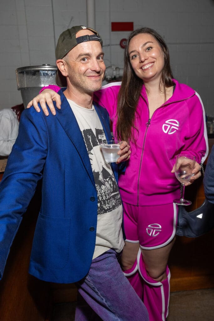Danny Powell, Jill McLennon at the 2024 Glasstire Party and Auction (Photo by Jenny Antill)