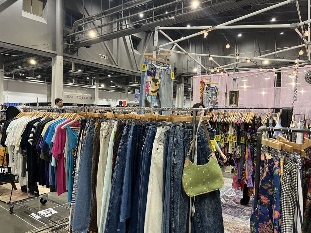 Bell bottom pants make a splash at ThriftCon Houston. (Photo by Jenna Baer)