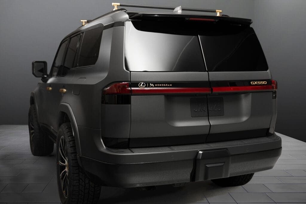 The double doors in the trunk of the Monogram GX have a few surprises inside.