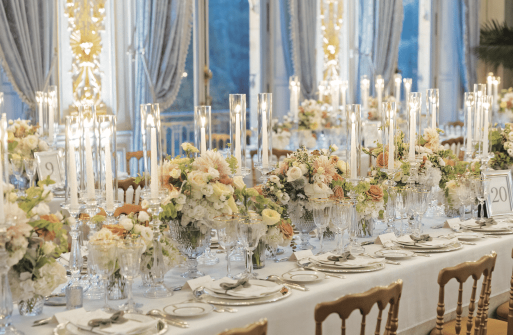 Seated dinner at Cercle de I’Union Interalliée. (Photo by John Cain Photography)