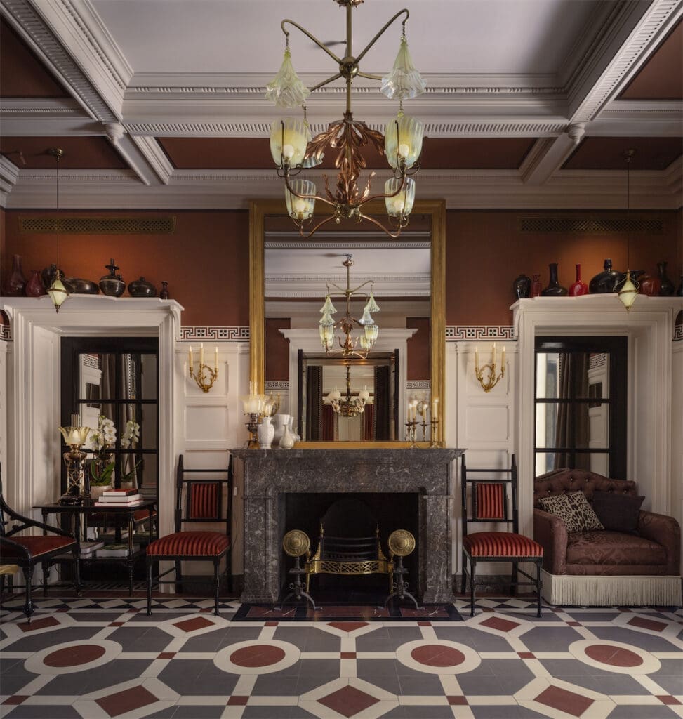 At Sloane's reception area is a well-appointed library.