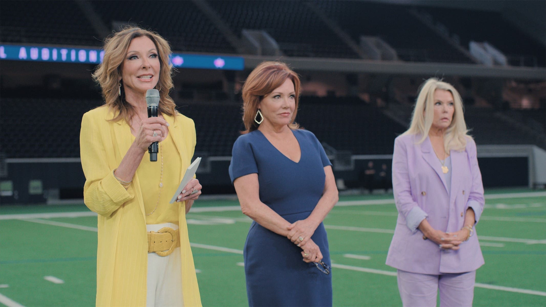 Charlotte Jones addressing the Dallas Cowboys Cheerleaders