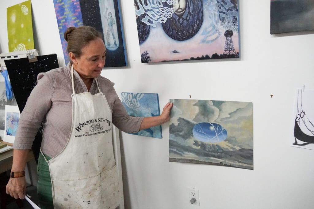 Arielle Masson in the studio (Photo courtesy of MFAH)