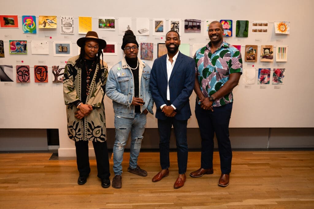 DJ Ichikara Valdez, Jonathan Sterling Rhodes, Fred Rhodes, Jeremy Character at Luck of the Draw: Ecosystem. (Photo by Tasha Gorel, Natasha Nivan)
