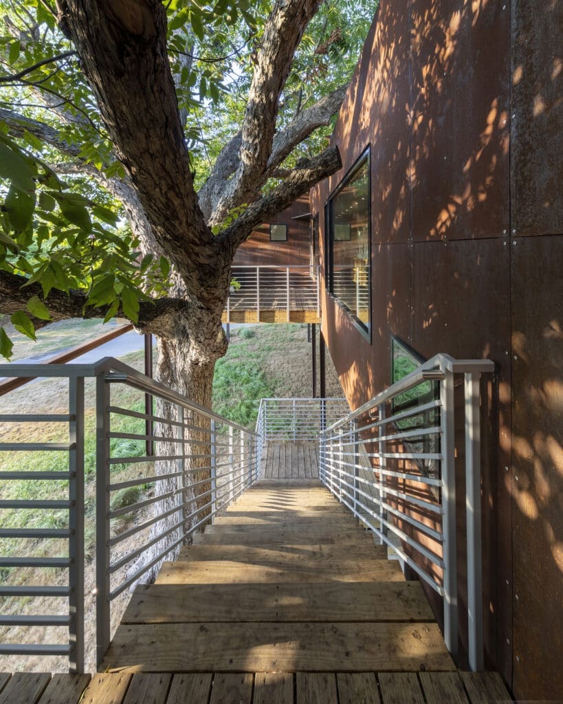 Scott Strasser's 'House in the Air' at 1002 Edwards in the First Ward Arts District (Photo by FCharles Photography)
