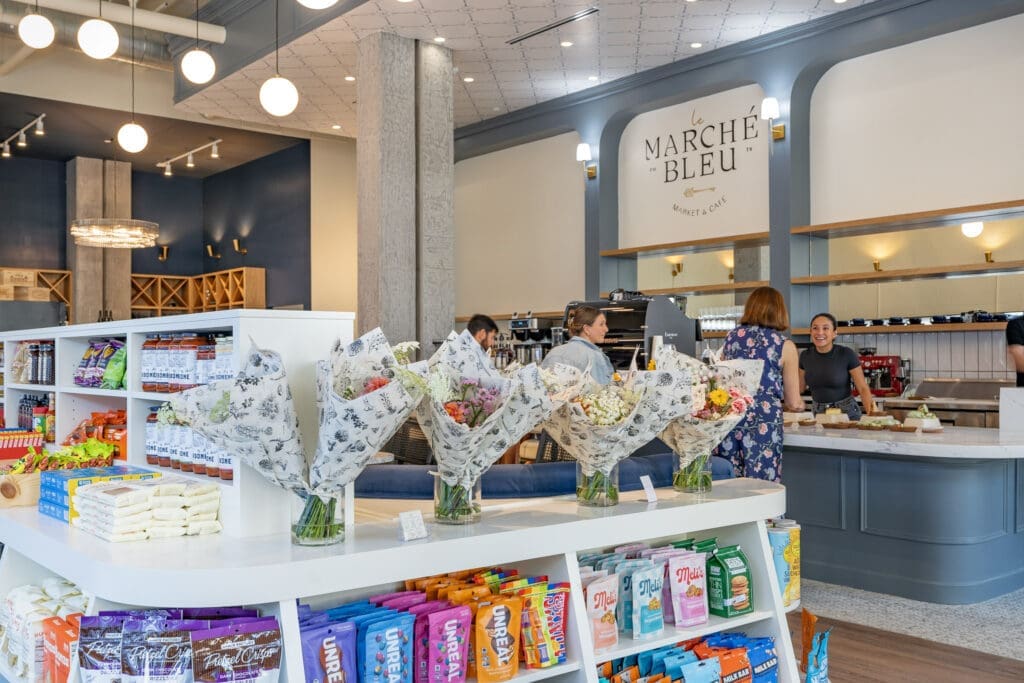 A peek inside Clearfork's new market and café concept, Marche Bleu. (Photo by Ari Rogers)