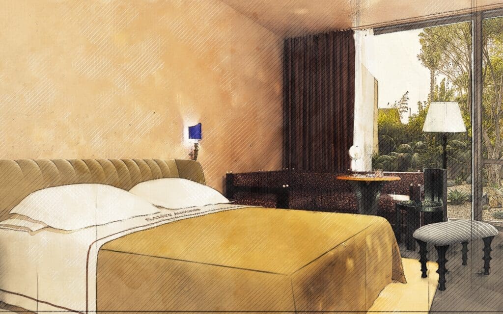 Hotel Saint Augustine guest room (Rendering courtesy of Post Company)
